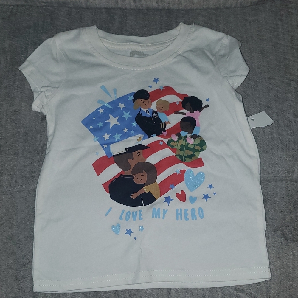 Kids 'I Love My Hero' White T-Shirt